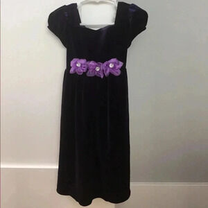 Purple velour dress - 4T